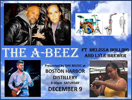 SHK Music Presents: The A-Beez featuring Melissa Bolling and Lyle Brewer at Boston Harbor Distillery