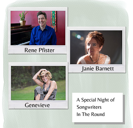 Songwriters in the Round featuring Janie Barnett, Rene Pfister, and Genevieve