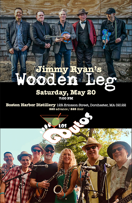 SHK Music Presents: Jimmy Ryan's Wooden Leg and Los Goutos at the Boston Harbor Distillery