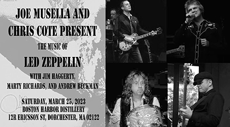 SHK Music Presents:  Joe Musella and Chris Cote Present The Music of Led Zeppelin at Boston Harbor Distillery