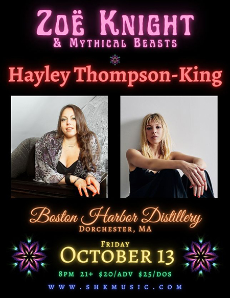 SHK Music Presents: Zoë Knight and Hayley Thompson-King at Boston Harbor Distillery